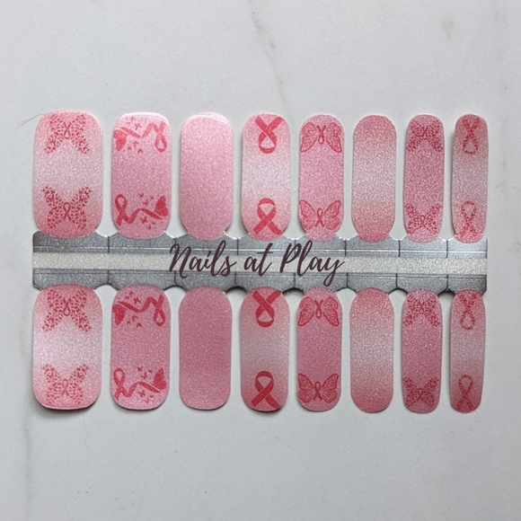 5 for $15 Nail Wraps- Hope Butterfly - Picture 1 of 2